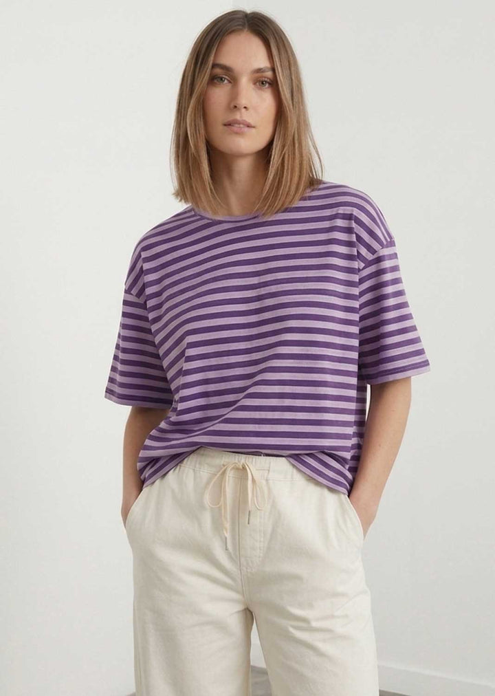 Susie Purple Lilac Stripe Tshirt