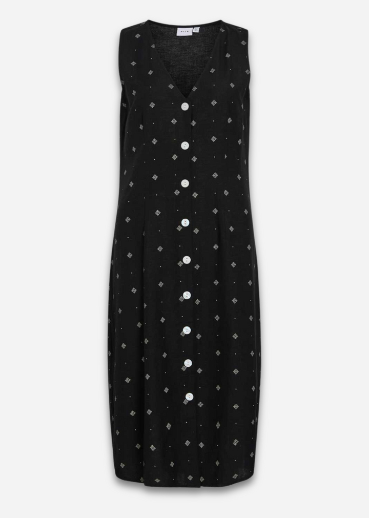 Priscilla Medallion Dress in Black