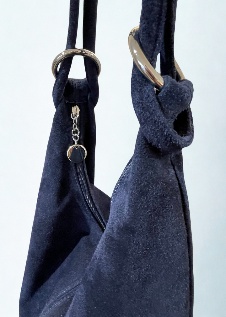 Cisco Suede Bag in Navy