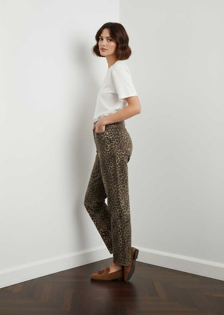 Whimsy Barrel Leg Leopard Jeans