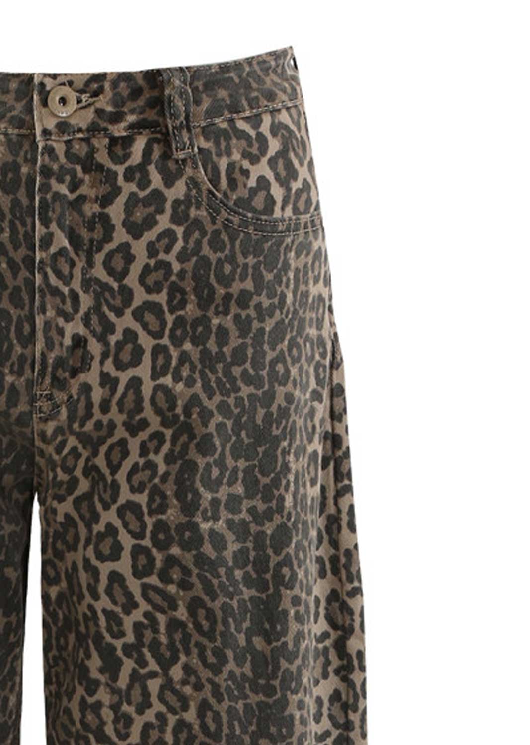Whimsy Barrel Leg Leopard Jeans