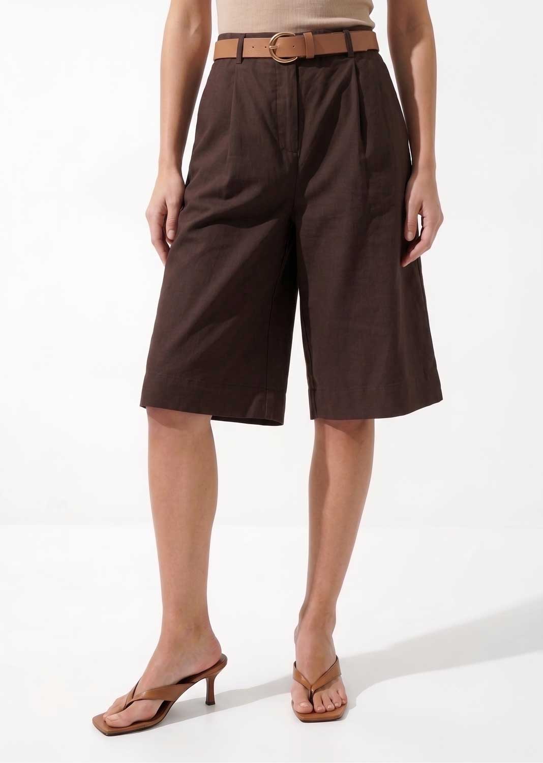 brown bermuda shorts 