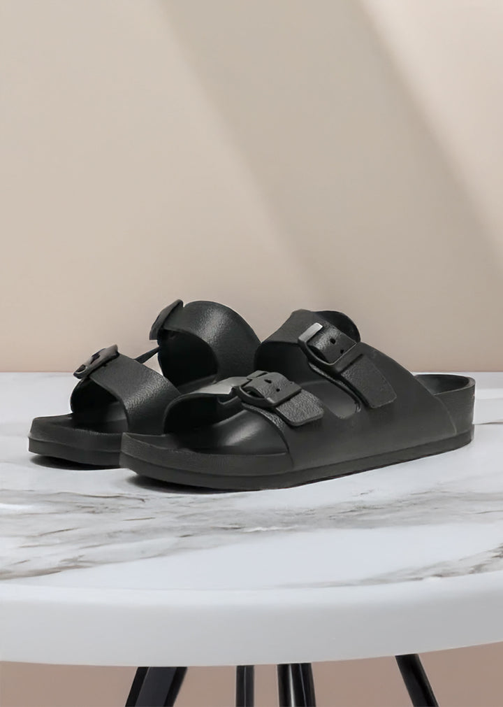 Cristy Footbed Sandals Black