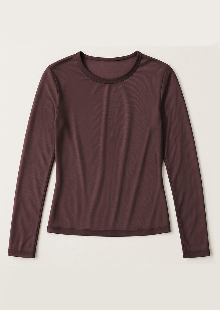 Maddie Sheer Top Chocolate