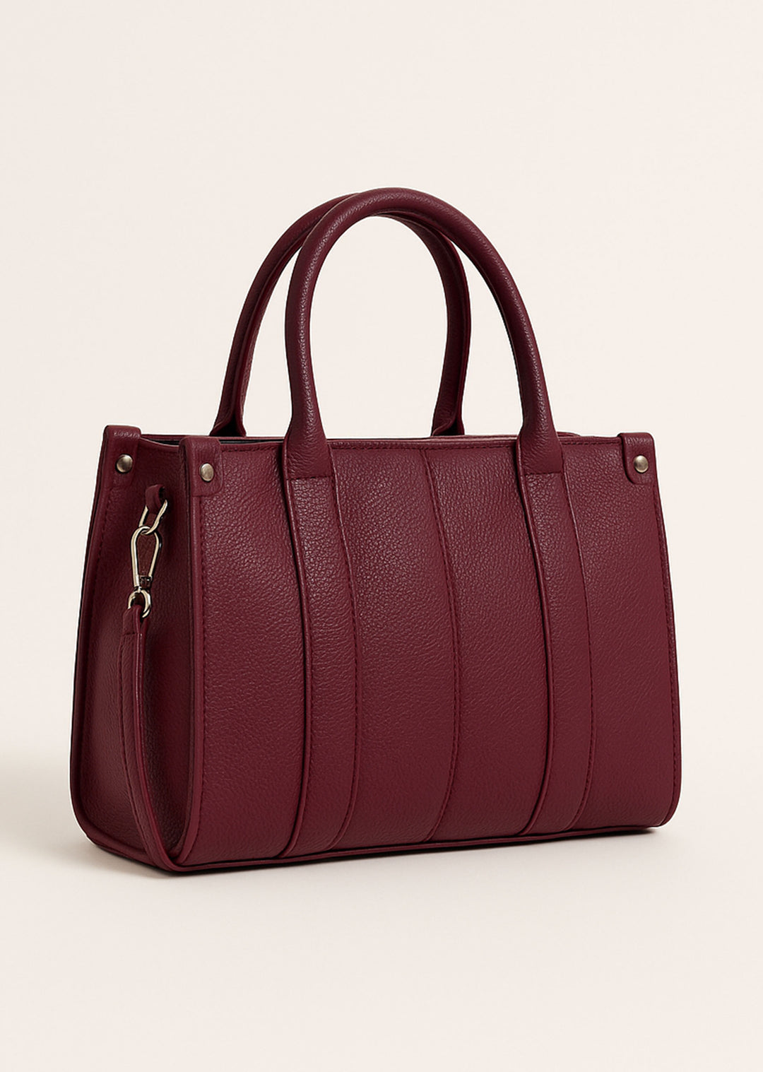 Burgundy Leather Tote Bag  