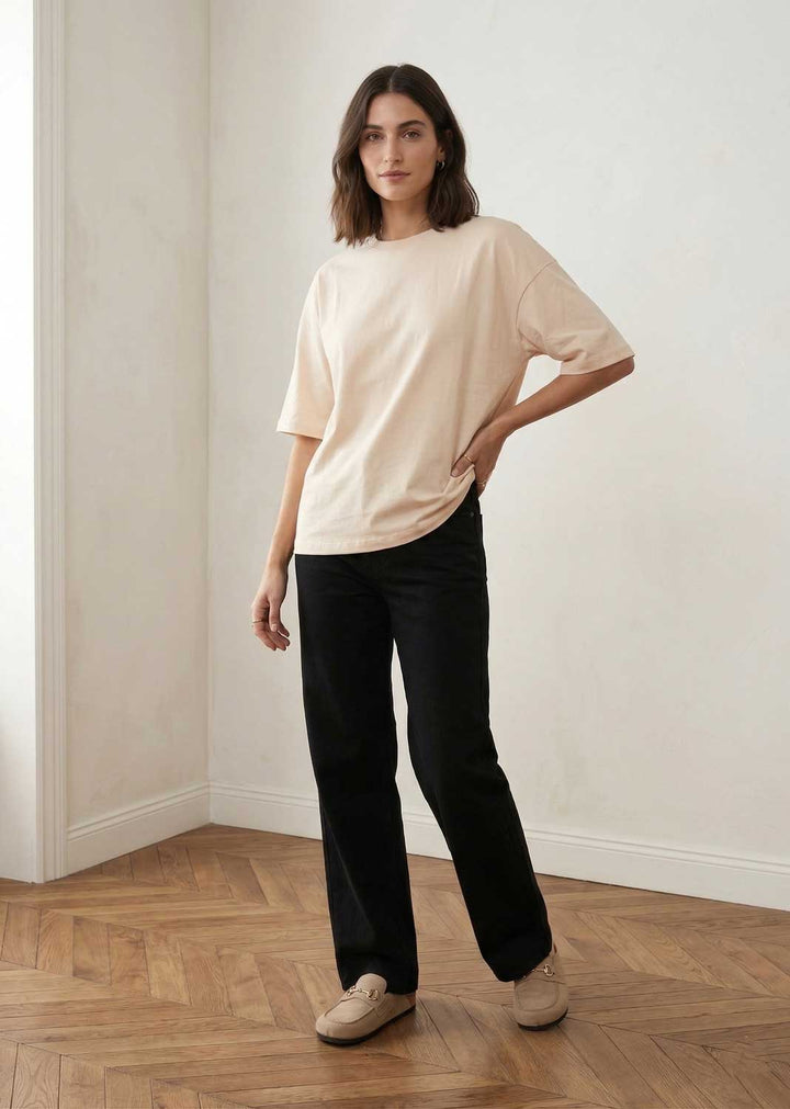 Cassie Cream Oversized T-shirt