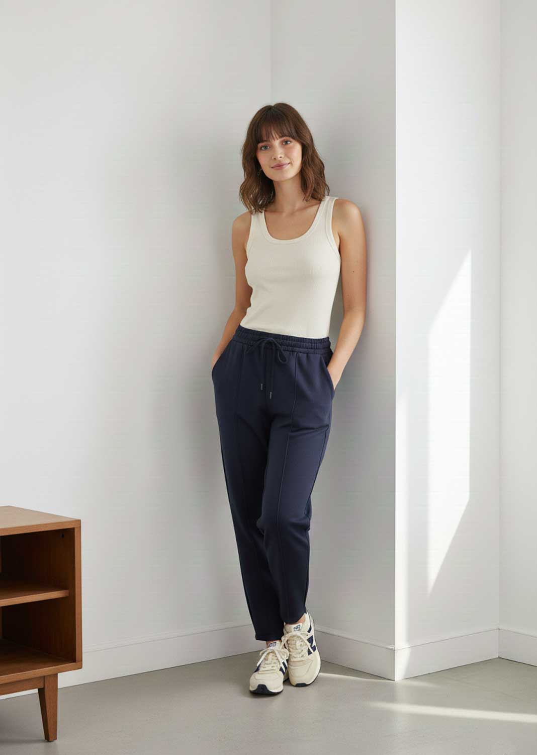 Christie Jersey Barrel Pants Navy