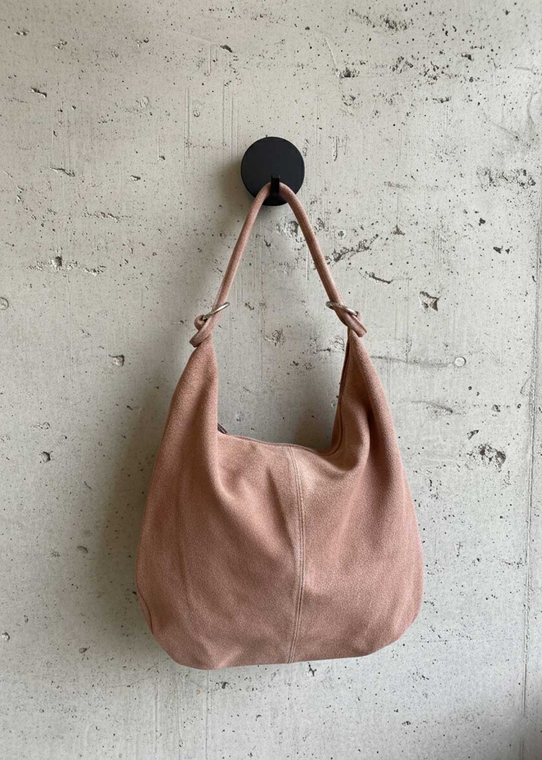 Suede Bag in Soft Pink
