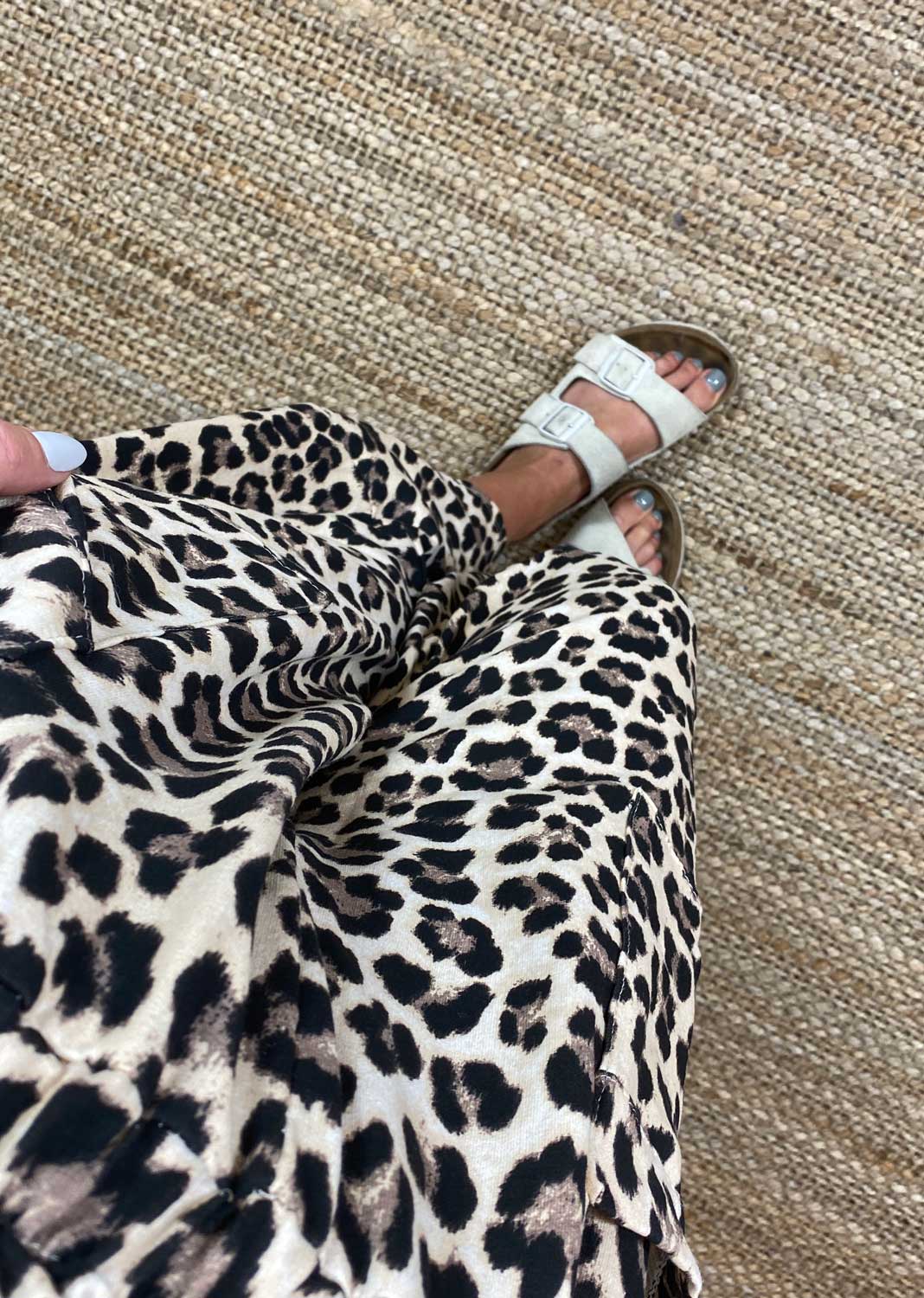  Jersey Barrel Pants in  Leopard Print