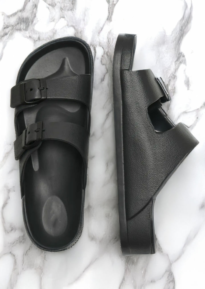 Cristy Footbed Sandals Black
