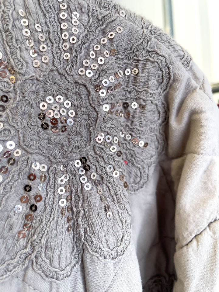 Destiny Taupe Quilted Jacket