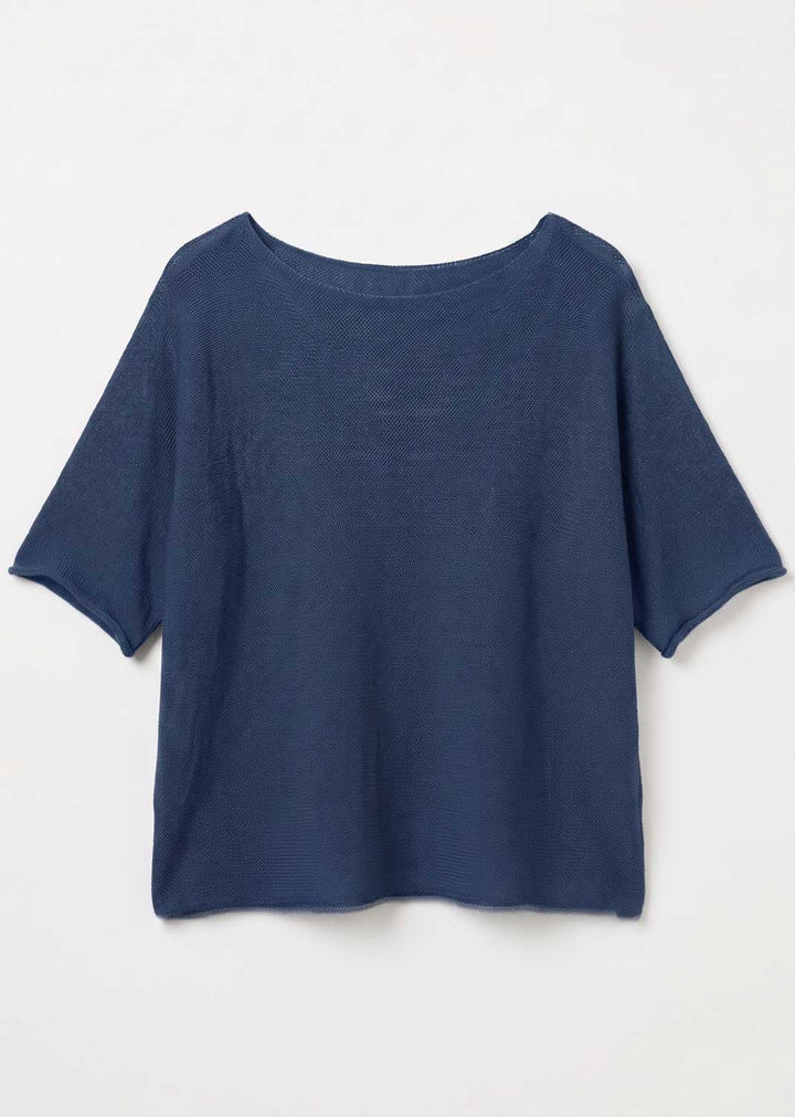 Josie Navy Fine Knit Top