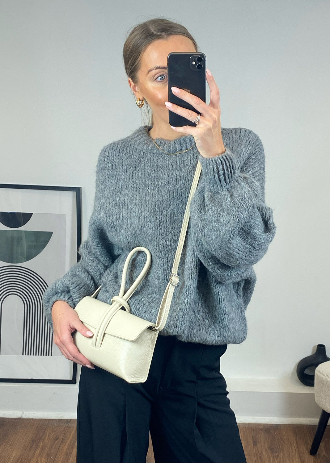 Cream Leather Bag