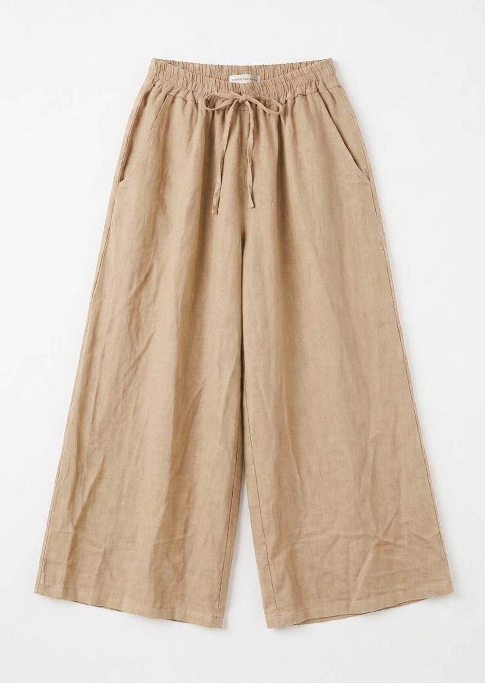 beige linen pants