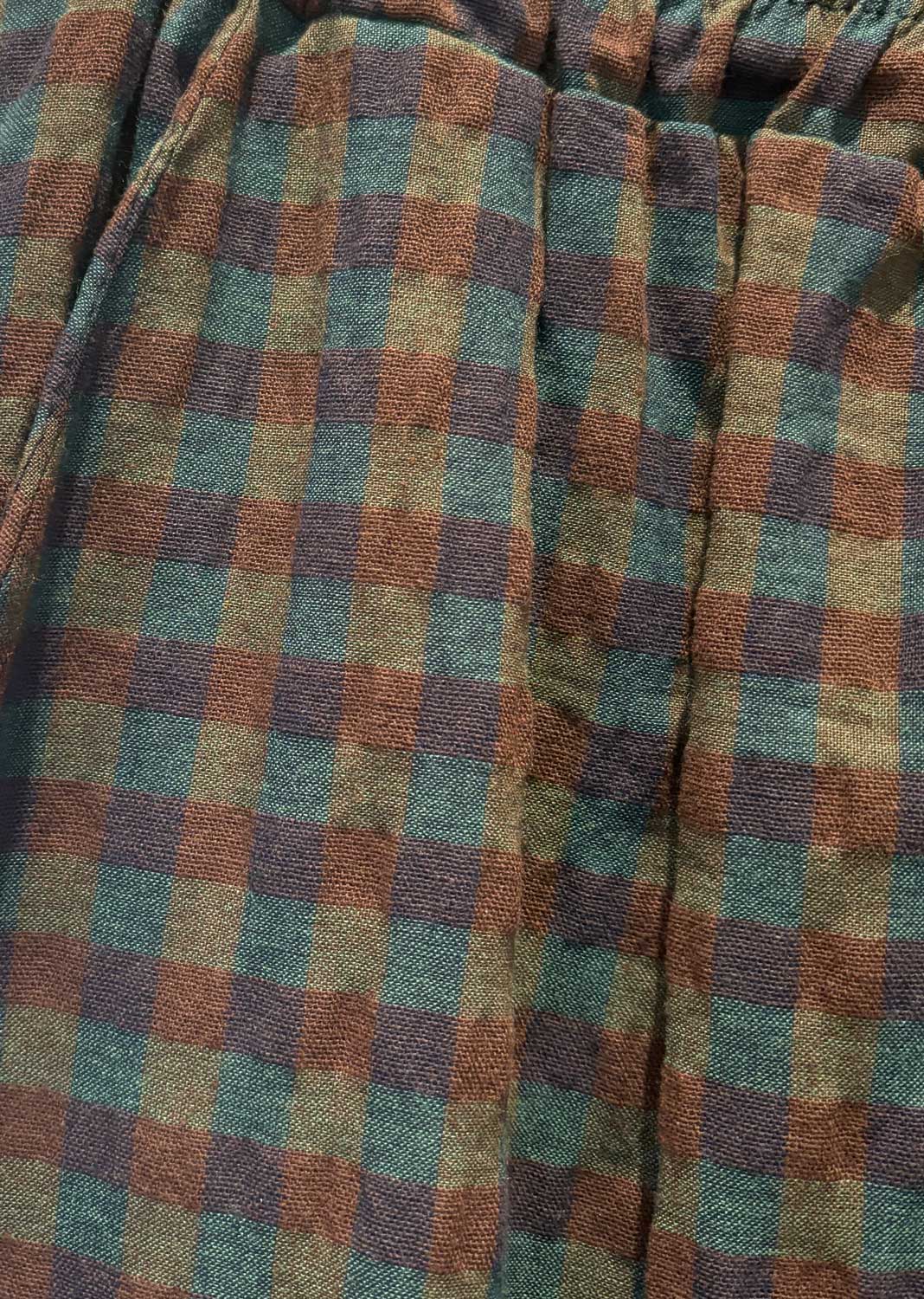 Marion Teal Checked Wide Leg Pants