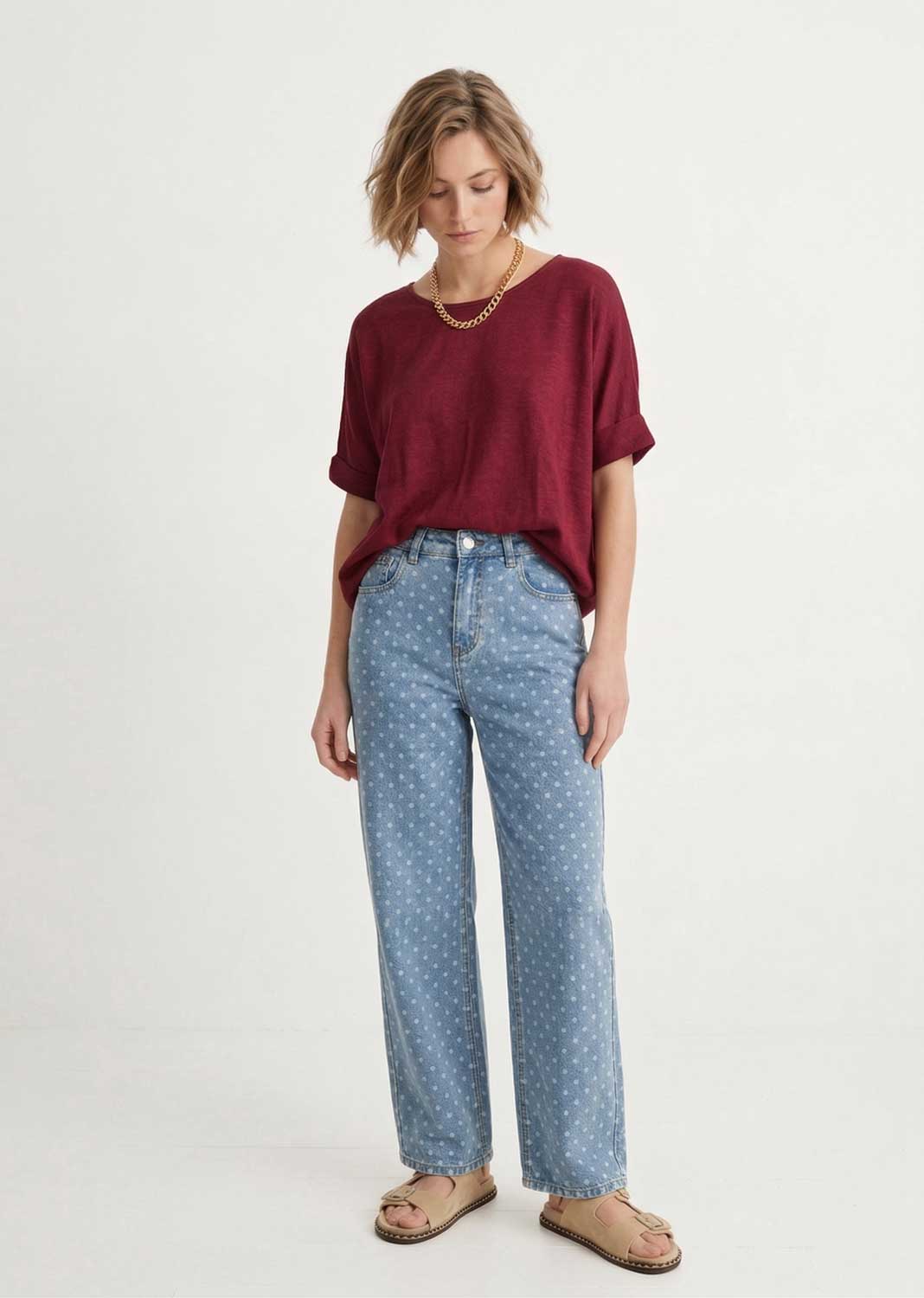 polka dot jeans