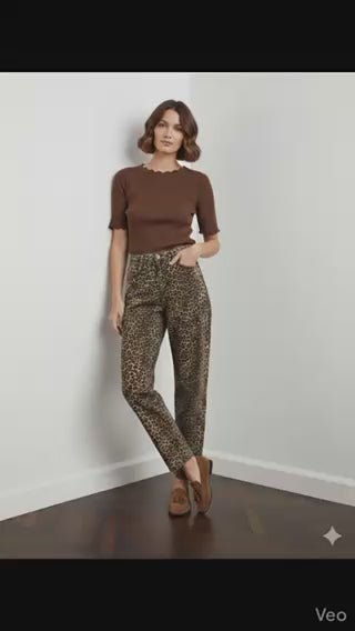 Barrel Leopard Jeans | Bond Fashion 