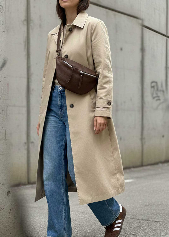 Leather Sling Bag Espresso Brown