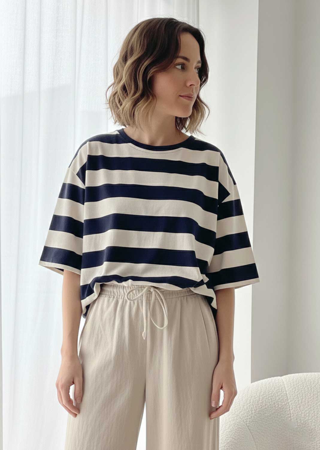 navy stripe tshirt 
