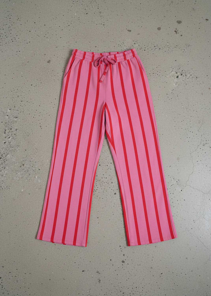 Saskia Pink and Red Stripe Jogger Pants