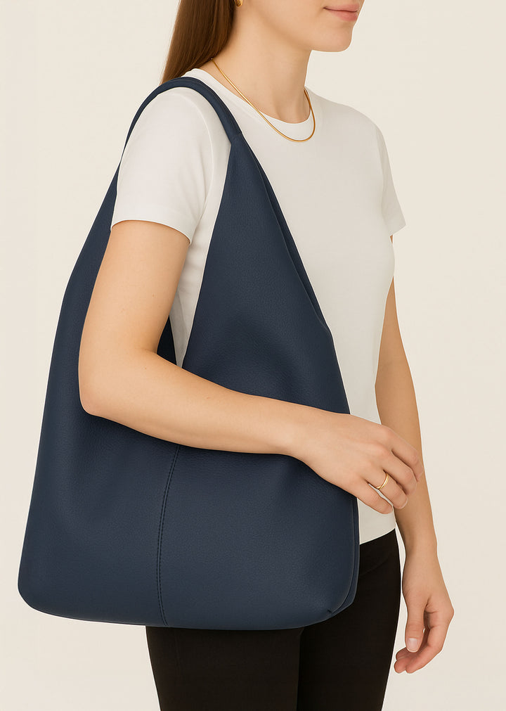 Slouchy 2 in 1 Tote Bag Navy