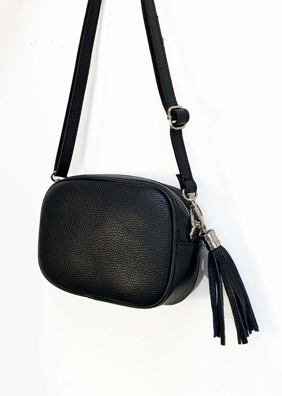Black Global Leather Camera Bag